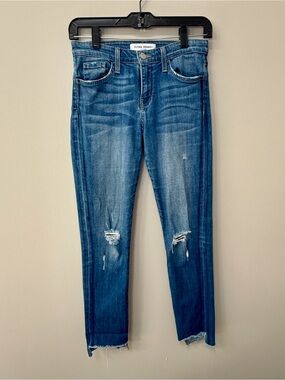 Flying Monkey Blue Distressed Ankle Skinny Jeans